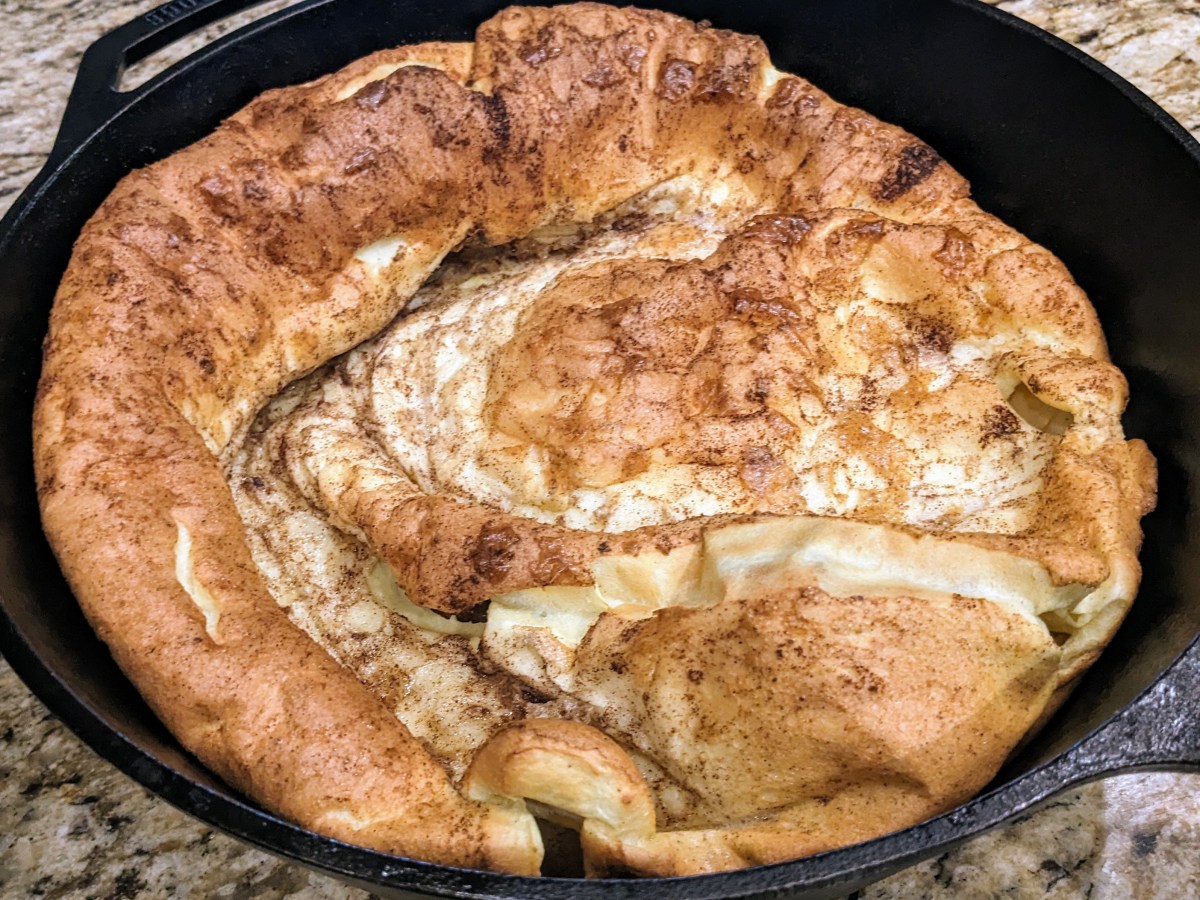 Puffy sourdough pancake