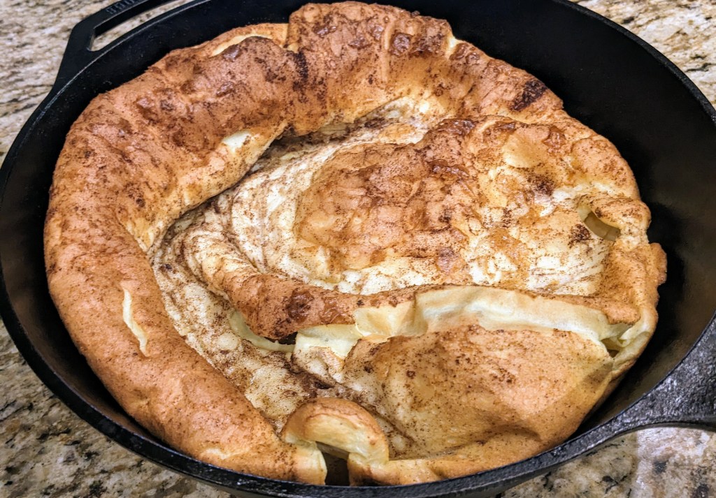 Puffy sourdough pancake