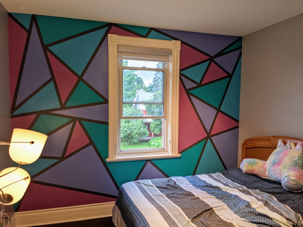 Geometric accent wall
